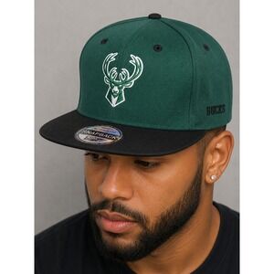 Men's Kipa Authentic Sports Green Milwaukee Bucks Wool Snapback‎ Hat -1652